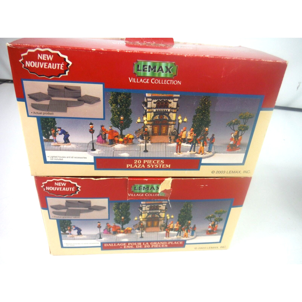 Two Lemax Village Collection Plaza Systems 20 pcs 2003 #34982M
